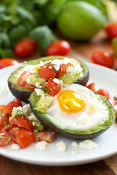 Mexican Baked Avocado Eggs | GI 365. #breakfast #healthy #salsa #fresh #recipe