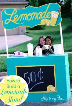 
                    
                        How to build your own lemonade stand. Easy tutorial with diagrams. #diy skiptomylou.org
                    
                