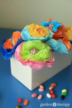 
                    
                        Plant magic jellybeans and grow these tissue paper + lollipop flowers!
                    
                
