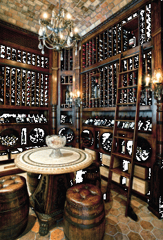 
                    
                        The home's wine cellar doubles as a work of art with a large window through which wine collections can be seen.
                    
                