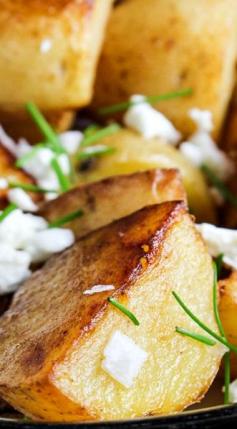 
                    
                        Crispy Sea Salt and Vinegar Potatoes with Goat Cheese and Chives Recipe
                    
                