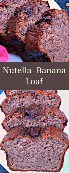 
                    
                        Nutella Banana Loaf. Delicious, moist ... and ..well... Nutella! #banana #cake #Nutella
                    
                