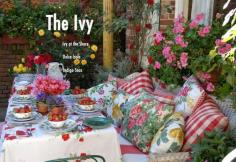 
                    
                        The Ivy on Robertson in Los Angeles  The fresh cut roses, the bowls of just picked lemons, the floral fabrics, the gorgeous dishes, the mint juleps......ahhhhh
                    
                