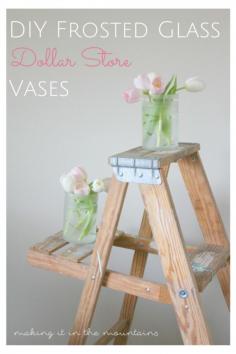 
                    
                        DIY Frosted Glass Dollar Store Vases
                    
                