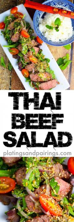 
                    
                        Grilled Steak, Thai Dressing and Toasted Rice Powder - A PERFECT light meal!
                    
                