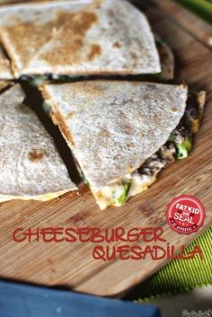 
                    
                        Quick and Easy (made with leftovers!!) Cheeseburger Quesadilla
                    
                