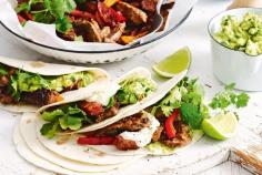 
                    
                        yummyinmytumbly:  Beef and chorizo fajitas with mashed avocado
                    
                