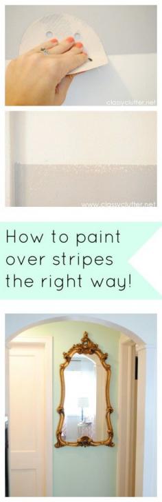 
                    
                        How to paint over stripes and stencils the right way - www.classyclutter...
                    
                