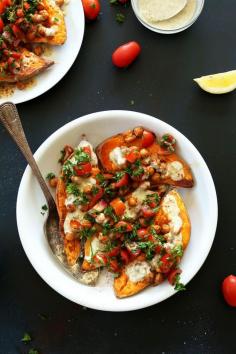 Mediterranean Baked Sweet Potatoes by Minimalist Baker #vegan #glutenfree