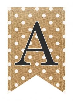 Free Printable COMPLETE Alphabet and Number Burlap Banner