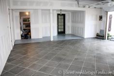 
                    
                        How to make it look like your garage floor is tile when it's not.  {On a Budget} You can do this!!!! - Farm Fresh Vintage Finds
                    
                