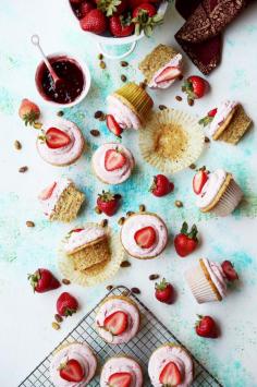
                    
                        Strawberry Pistachio Cupcakes
                    
                