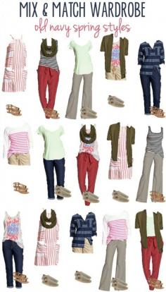 
                    
                        Transition your wardrobe into Spring with these 14 pieces from Old Navy. Mix and match to make 16 different outfits. Perfect for an afternoon at the park, date night or just running errands.
                    
                