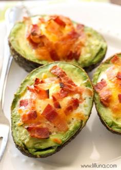 
                    
                        We love these Avocado Bacon and Eggs - they're so easy too! { lilluna.com }
                    
                