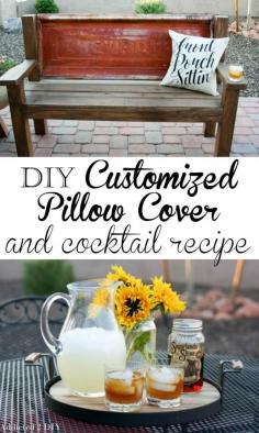
                    
                        Create your own fun pillow cover with this tutorial and cut file!  Plus the cocktail recipe that goes with it is AMAZING!
                    
                