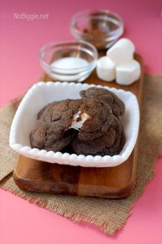 chocolate cookies with a marshmallow center need... to...try