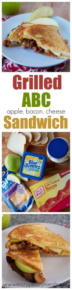 
                    
                        A grilled apple, bacon, and cheese sandwich. Tart apples, and melty cheese, give it so much flavor, and candied bacon makes this sandwich even more amazing. This is the perfect quick-make lunch or snack! #ad #ShareYourCheesy - Eazy Peazy Mealz
                    
                