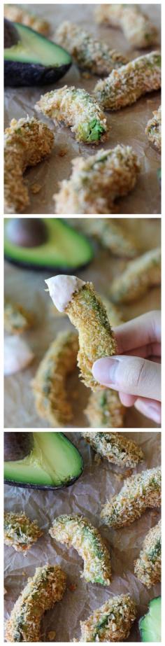 Fried Avocado with Chipotle Cream Sauce - The only way to eat an avocado is when they’re deep fried to crisp perfection! (R)