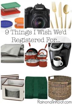 
                    
                        Yep. If I could turn back time, I would have registered for all these things and a few more. No kitchen should be without these - make sure every bride knows! 9 Things I Wish We'd Registered For Before Our Wedding
                    
                