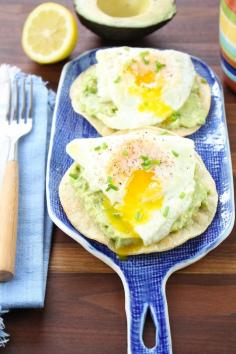 Egg and Smashed Avocado Tostadas Recipe from missinthekitchen.com