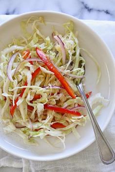 
                    
                        Quick Cabbage Slaw - a delicious quick healthy side dish
                    
                