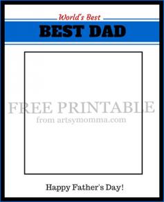 Free Printable for Father's Day - World's Best Dad