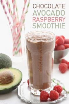 
                    
                        Low Carb Chocolate Avocado Raspberry Smoothie Recipe
                    
                