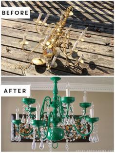 
                    
                        Check out this Upcycled Vintage-Inspired Chandelier! upcycledtreasures...
                    
                