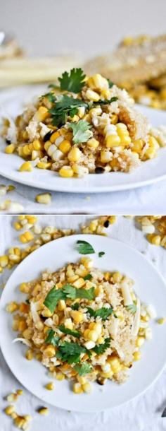 
                    
                        Grilled Corn and Cheddar Quinoa I howsweeteats.com
                    
                