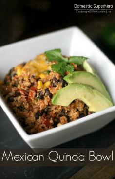 
                    
                        Mexican Quinoa Bowls - healthy and delicious! Great for summer clean eating!
                    
                