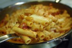 Skillet Ziti Recipe {Quick & Easy Meal} - use gluten free pasta