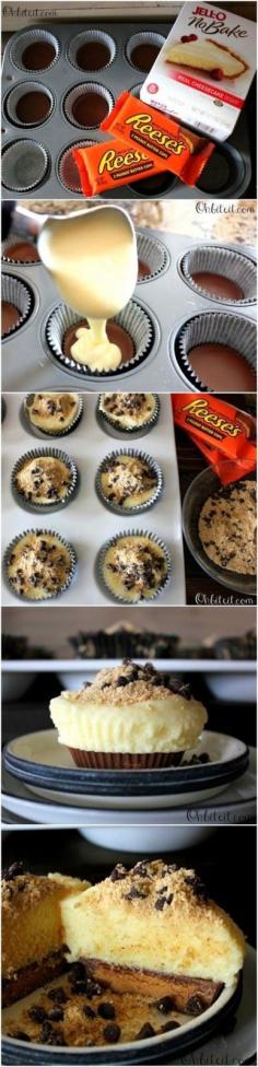 
                    
                        Reese's On Bottom Cheesecake Cupcakes
                    
                