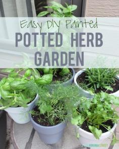 Easy DIY Painted Potted Herb Garden {plus a $310 Target Gift Card Giveaway!} #summercelebration