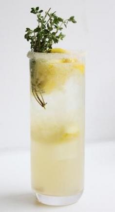Summer Drinks and Cocktails: lemon thyme soda