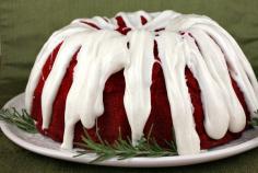 Recipe Girl Red Velvet Bundt Cake with Cinnamon- Cream Cheese Glaze
