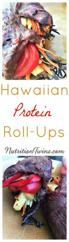 
                    
                        Hawaiian Protein Roll-Ups | Only 177 Calories | Lean & Grilled Great way to get Veggies | Super Satiating 22 g protein |For MORE RECIPES, Fitness & Nutrition Tips please SIGN UP for our FREE NEWSLETTER www.NutritionTwin...
                    
                