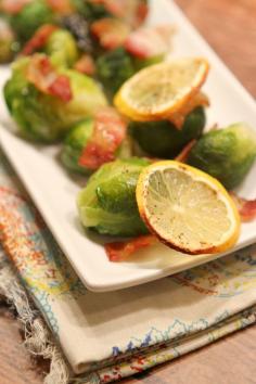 
                    
                        Easy and delicious recipe for Roasted Brussels Sprouts with Lemon and Bacon.
                    
                