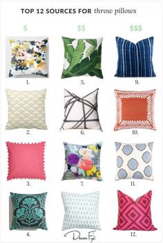
                    
                        The top 12 sources for throw pillows (from budget-friendly to splurge worthy!)
                    
                
