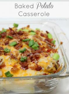 
                    
                        Baked Potato Casserole! Perfect side dish and so easy to make.
                    
                