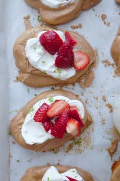 
                    
                        Brown Sugar Meringues with Strawberries & Cream
                    
                