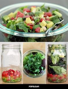 Mason Jar Guacamole Salad