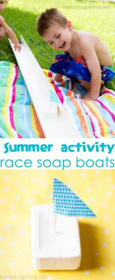 
                    
                        Summer activity for kids! Try out making these soap boats. Kids love to watch them race.
                    
                