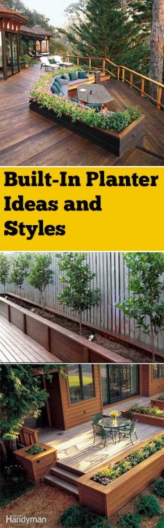 
                    
                        Built-in planter boxes and landscape ideas.  Gorgeous planter box ideas with built-in garden boxes.  Lots of fun ideas, projects and tutorials.
                    
                