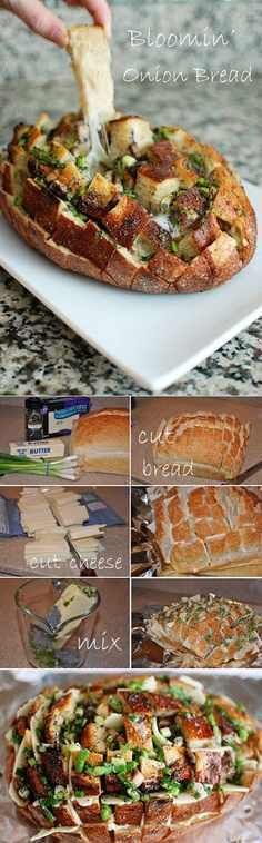 Bloomin' Onion Bread - easy to make pull apart bread!