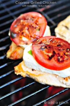 Low Carb Diet Recipes - Balsamic Caprese Grilled Chicken Recipe #keto #lchf #lowcarbs #diet #recipes