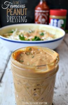
                    
                        ***Slim's Famous Peanut Dressing RECIPE*** If you love peanut dressing- you must try this recipe! My friend Slim said I could share her recipe with you! This is a must for your recipe box. If you don’t have time to jot it down, be sure to pin it for later. #recipe #dressing
                    
                