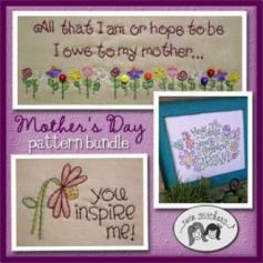 
                    
                        Mother's Day stitchery pattern BUNDLE | YouCanMakeThis.com | Craft Pattern
                    
                