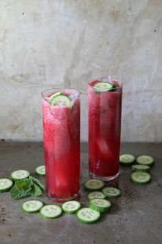 Blackberry Mint Cucumber Tequila Coolers | Heather Christo