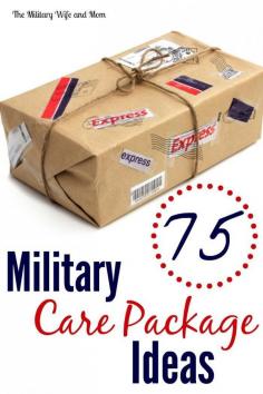 
                    
                        Looking for some awesome military care package ideas to inspire you? Here are 75 ideas to help get your started! Plus, what to put in care packages.
                    
                