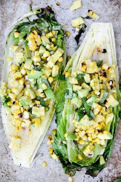 
                    
                        Grilled Romaine Salad with Corn and Avocado | www.floatingkitch...
                    
                